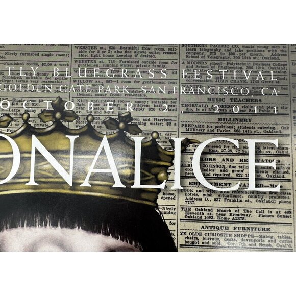 Hardly Strictly Bluegrass Poster 2011 John Mavroudis San Fransisco Moonalice - Picture 8 of 13